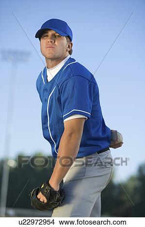 Picture - Baseball pitcher on field. Fotosearch