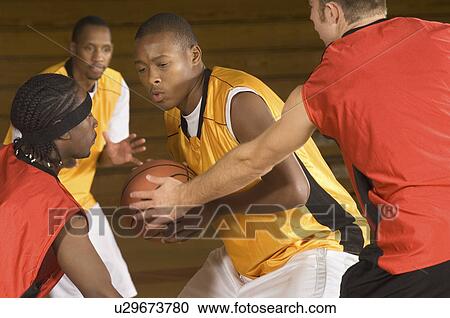 Stock Image - Basketball match, (close-up). Fotosearch