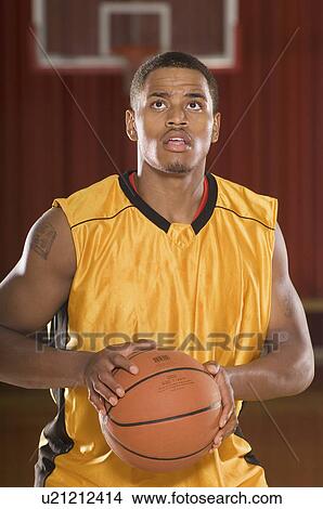 Picture - Basketball player taking free throw. Fotosearch