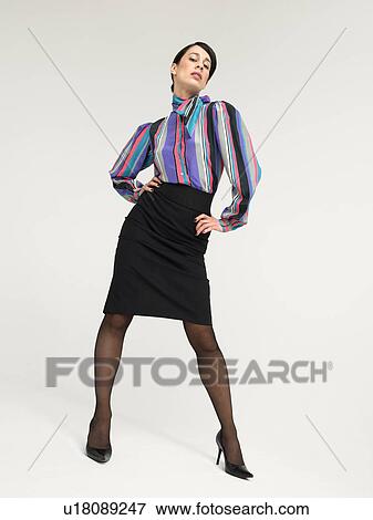 Business Woman Posing in Studio View Large Photo Image Stock Photo - Business Woman Posing in Studio. Fotosearch