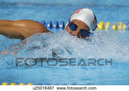 Stock Photo - Competitive Swimmer. Fotosearch