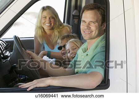 Family in RV on Vacation View Large Photo Image Stock Image - Family in RV on Vacation. Fotosearch