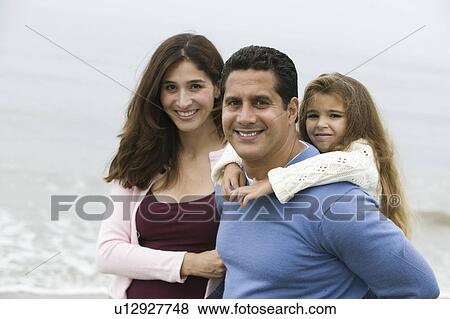 Family on beach, portrait View Large Photo Image Stock Photo - Family on beach, portrait. Fotosearch