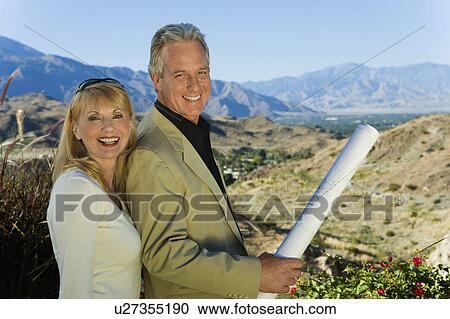 Stock Image - Land developers, portrait. Fotosearch