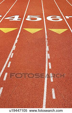 Lane Marks on Running Track View Large Photo Image Stock Photography - Lane Marks on Running Track. Fotosearch