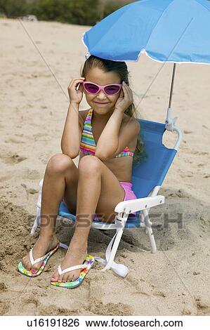 Little Girl on Beach View Large Photo Image Stock Photograph - Little Girl on Beach. Fotosearch