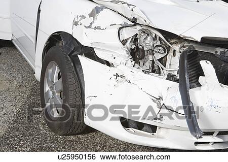 Stock Photograph - Smashed car headlights. Fotosearch