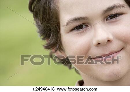 Smiling Pre-teen boy, close-up View Large Photo Image Stock Photo - Smiling Pre-teen boy, close-up. Fotosearch