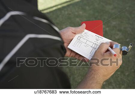 Soccer Referee with Red Card View Large Photo Image Stock Image - Soccer Referee with Red Card. Fotosearch