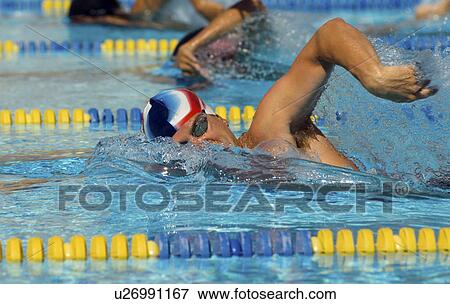 Swimmers Racing View Large Photo Image Stock Photo - Swimmers Racing. Fotosearch