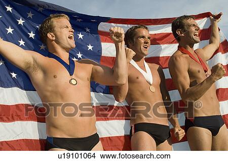 Triumphant Swimmers View Large Photo Image Picture - Triumphant Swimmers. Fotosearch