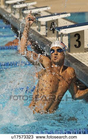 Winning Swimmer View Large Photo Image Stock Image - Winning Swimmer. Fotosearch