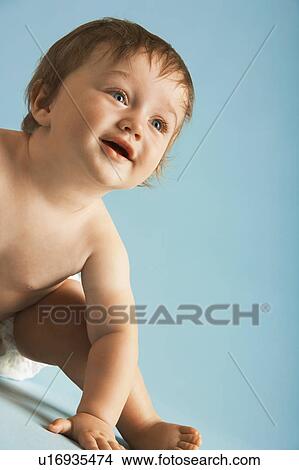 Picture - Baby Leaning Forward. Fotosearch