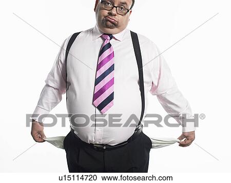 Stock Image - Broke Businessman. Fotosearch