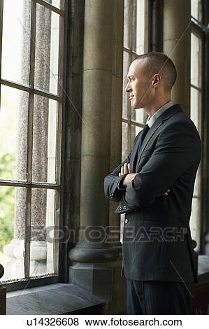 Businessman Looking Out Window View Large Photo Image Stock Photo - Businessman Looking Out Window. Fotosearch