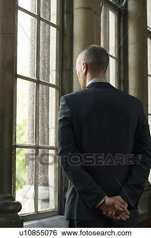 Businessman Looking Out Window View Large Photo Image Stock Photograph - Businessman Looking Out Window. Fotosearch