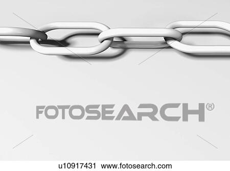 Stock Image - Chain on white background. Fotosearch