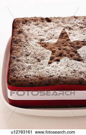 Christmas Cake, close-up View Large Photo Image Stock Image - Christmas Cake, close-up. Fotosearch