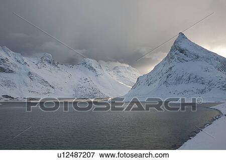 Coastal landscape on Moskensoy in the Loftofen archipelago, Norway View Large Photo Image Stock Photo - Coastal landscape on Moskensoy in the Loftofen archipelago, Norway. Fotosearch