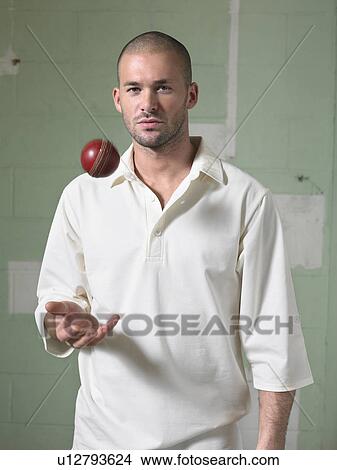 Confident Cricket Player View Large Photo Image Picture - Confident Cricket Player. Fotosearch