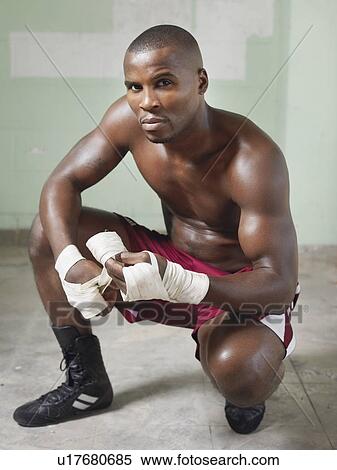 Crouching boxer, portrait View Large Photo Image Stock Photography - Crouching boxer, portrait. Fotosearch