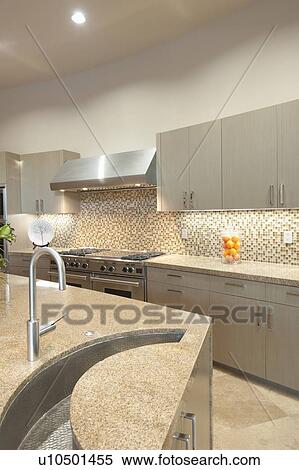 Design detail sink in kitchen with stainless steel fitted units View Large Photo Image Stock Photography - Design detail sink in kitchen with stainless steel fitted units. Fotosearch