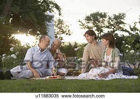 Family on picnic View Large Photo Image Stock Photography - Family on picnic. Fotosearch
