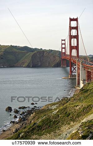 Golden Gate bridge with view to Marin County View Large Photo Image Stock Photo - Golden Gate bridge with view to Marin County. Fotosearch