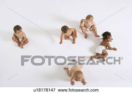 Stock Photo - Group of Babies, montage. Fotosearch