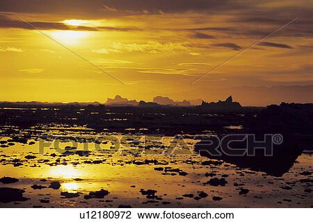 Icy Waters at Sunset View Large Photo Image Stock Image - Icy Waters at Sunset. Fotosearch