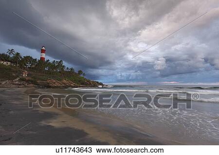 Lighthouse in Kovalam, Kerala on the Arabian Sea View Large Photo Image Stock Image - Lighthouse in Kovalam, Kerala on the Arabian Sea. Fotosearch