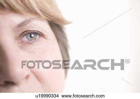 Picture - Mature woman, skin around eyes. Fotosearch