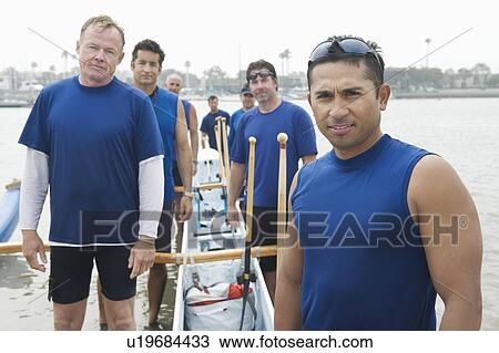 Outrigger canoeing team, group portrait View Large Photo Image Stock Image - Outrigger canoeing team, group portrait. Fotosearch