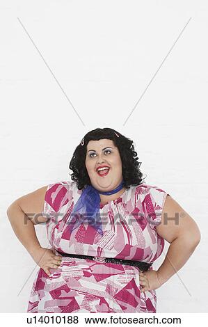 Overweight Woman posing with hands on hips View Large Photo Image Stock Photo - Overweight Woman posing with hands on hips. Fotosearch