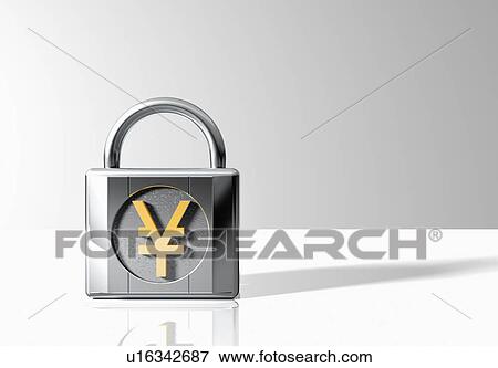 Padlock with yen symbol View Large Photo Image Stock Photo - Padlock with yen symbol. Fotosearch