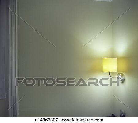 Sconce Shining Light onto Corner in Room View Large Photo Image Stock Photo - Sconce Shining Light onto Corner in Room. Fotosearch