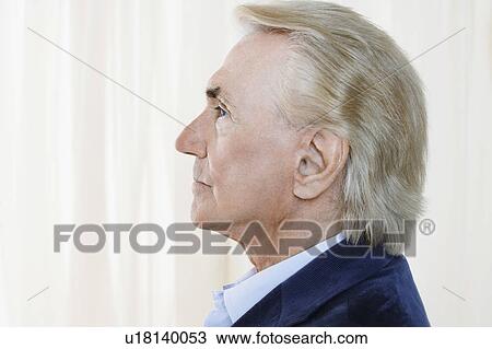 Senior Man in studio, head and shoulders, profile View Large Photo Image Stock Image - Senior Man in studio, head and shoulders, profile. Fotosearch