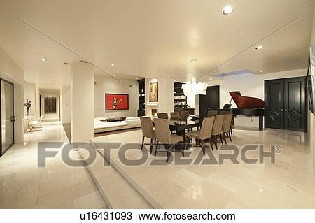 Spacious white living interior with grand piano View Large Photo Image Stock Image - Spacious white living interior with grand piano. Fotosearch