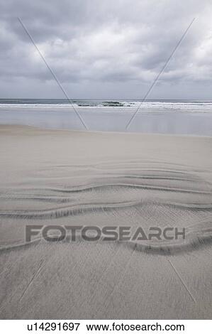 Stock Photo - Windswept beach on Lofoten Islands, Norway. Fotosearch