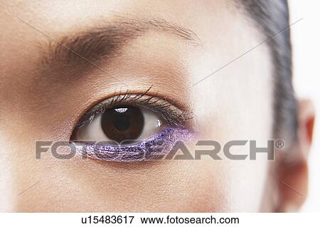Young Asian woman's eye with eye shadow View Large Photo Image Stock Photo - Young Asian woman's eye with eye shadow. Fotosearch