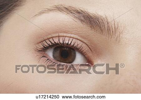 Stock Image - Young woman's eye. Fotosearch