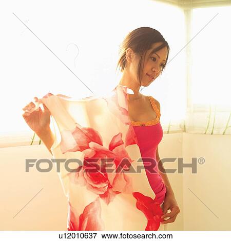 Brown Hair, Hair Back, Casual Clothing, Asian Ethnicity View Large Photo Image Stock Photo - Brown Hair, Hair Back, Casual Clothing, Asian Ethnicity. Fotosearch