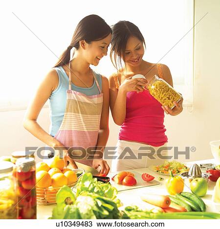 Cheerful, Apron, Casual Clothing, Brown Hair, Asian Ethnicity, Adults Only View Large Photo Image Stock Image - Cheerful, Apron, Casual Clothing, Brown Hair, Asian Ethnicity, Adults Only. Fotosearch
