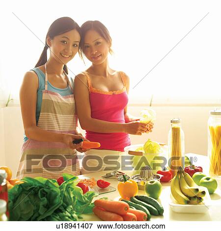 Waist-Up, Hair Back, Tomato, Leisure Activity, Side By Side, Domestic Life View Large Photo Image Stock Photo - Waist-Up, Hair Back, Tomato, Leisure Activity, Side By Side, Domestic Life. Fotosearch