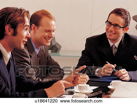Stock Image - brown hair, business, conference. Fotosearch