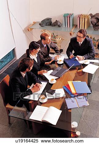 conference room, spectacles, discussing, business, speaking, sitting View Large Photo Image Stock Photography - conference room, spectacles, discussing, business, speaking, sitting. Fotosearch