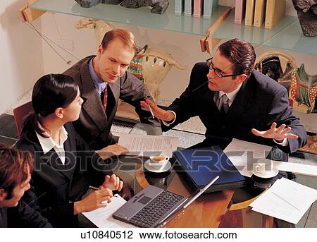 corporate, explaining, group, papers, brown hair, formal, speaking View Large Photo Image Stock Image - corporate, explaining, group, papers, brown hair, formal, speaking. Fotosearch