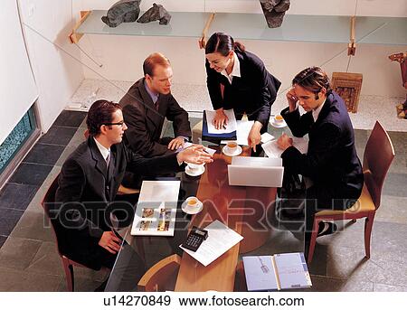corporate, group of people, workers, management, spectacles, documents, well dressed View Large Photo Image Stock Photo - corporate, group of people, workers, management, spectacles, documents, well dressed. Fotosearch