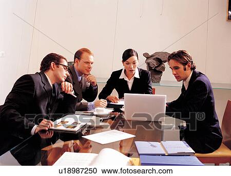 employees, conference, table, laptop, head and shoulder View Large Photo Image Stock Image - employees, conference, table, laptop, head and shoulder. Fotosearch