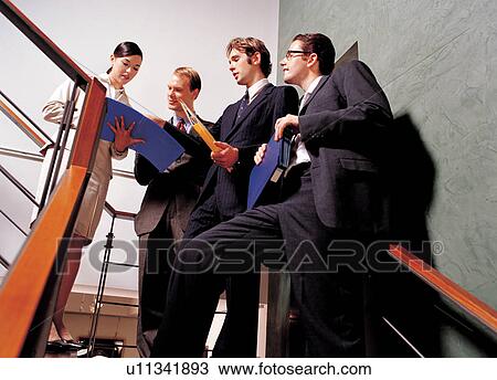 employees, white collar, discussion, formal, indoors View Large Photo Image Stock Image - employees, white collar, discussion, formal, indoors. Fotosearch